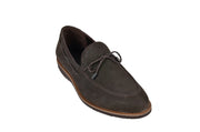 PSM SLIP ON NUBUK LOAFER WITH TIE FRONT TASSLE BROWN