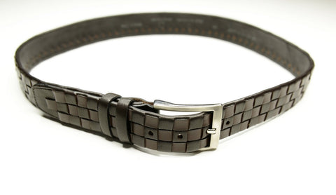 PSM Woven Leather Belt BROWN