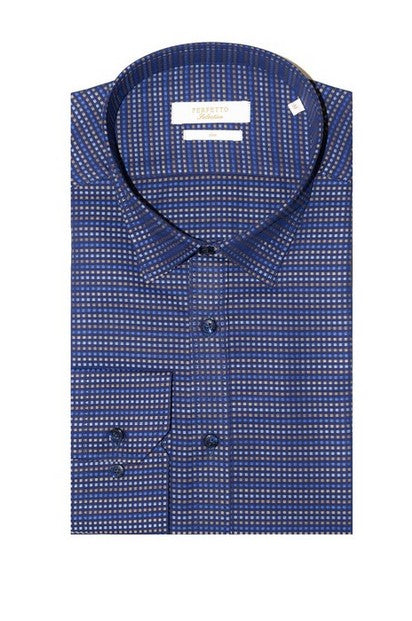 PERFETTO 4089 LS CASUAL SHIRT NAVY