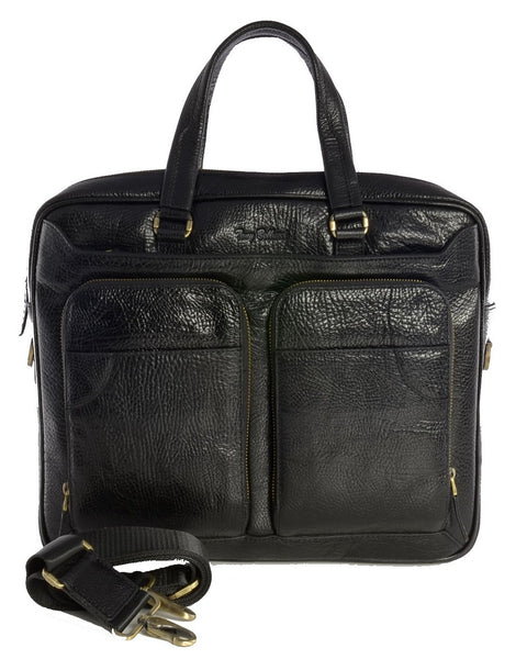 Bellucci Black Leather Briefcase